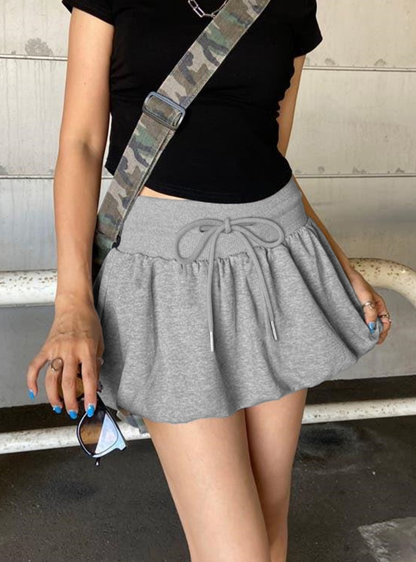 インパン付きスウェットバルーンミニスカート