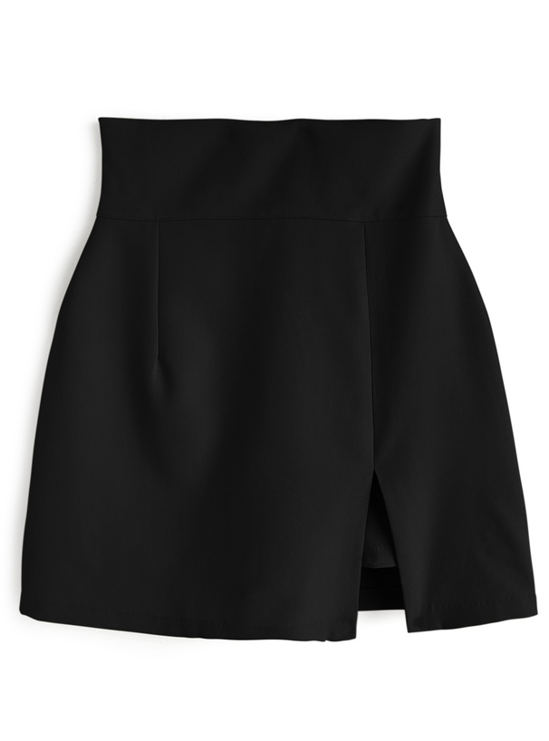 インパン付きハイウエストスリットミニスカート
