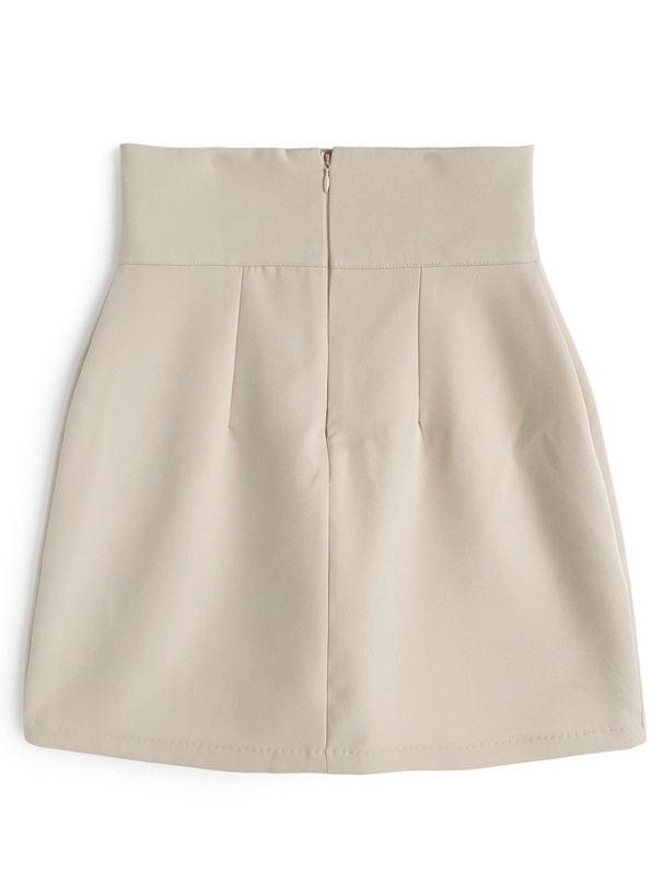 インパン付きハイウエストスリットミニスカート