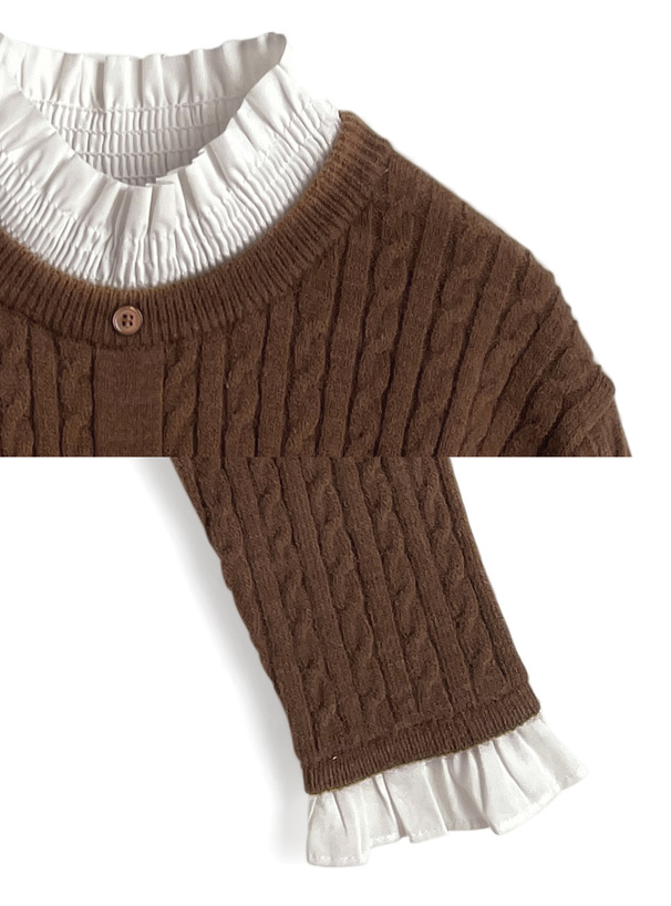 ILLIT アイリット BEB フリルレイヤード風ニットトップス