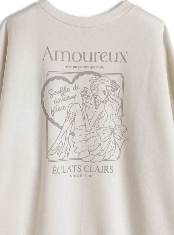 バックプリントスウェットワンピース