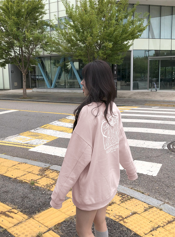 バックプリントスウェットワンピース