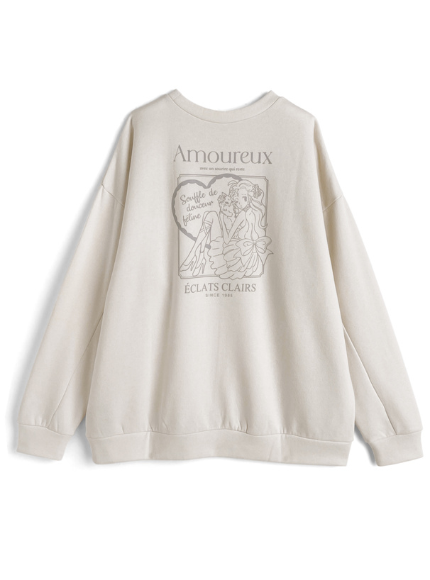 バックプリントスウェットワンピース