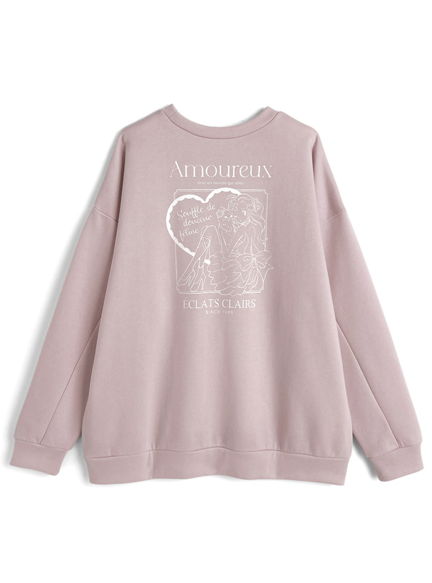 バックプリントスウェットワンピース