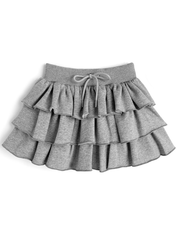 インパン付きティアードスウェットミニスカート