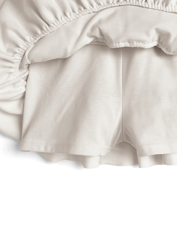 インパン付きティアードスウェットミニスカート