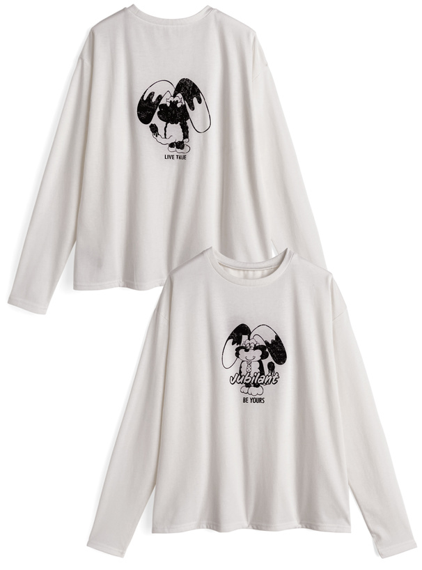 ラビットロゴプリントロンT