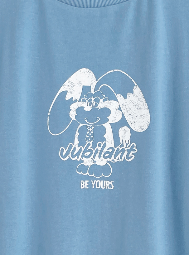 ラビットロゴプリントロンT