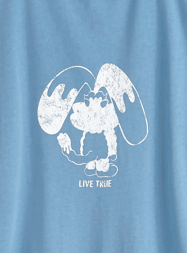 ラビットロゴプリントロンT