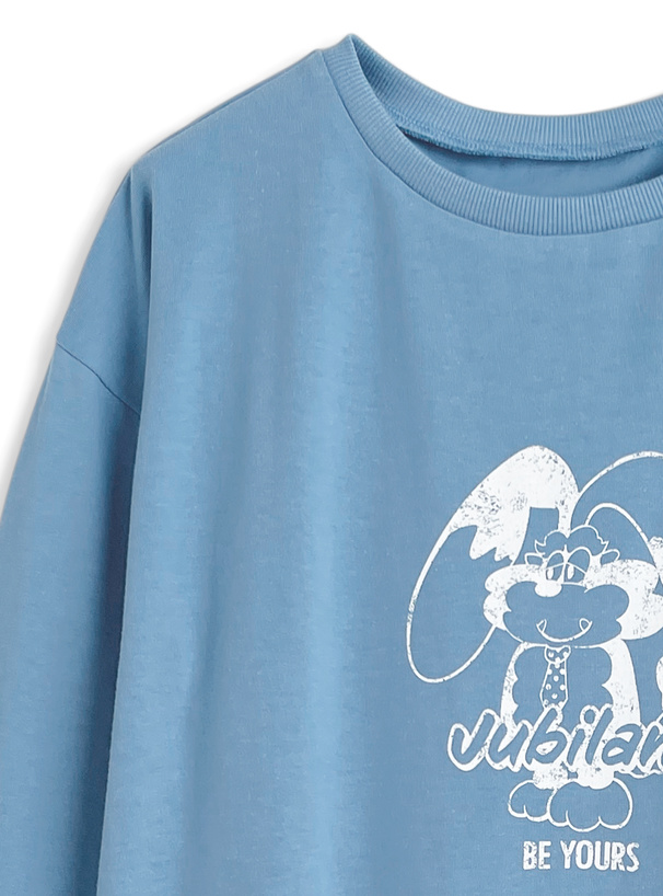 ラビットロゴプリントロンT