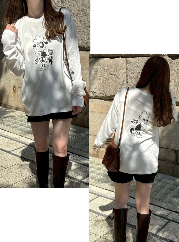 ドッグロゴプリントロンT