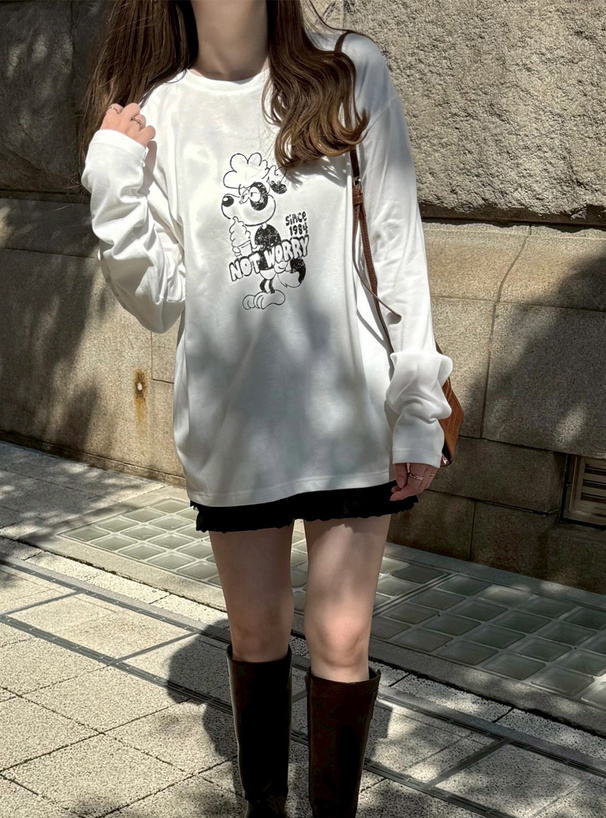 ドッグロゴプリントロンT