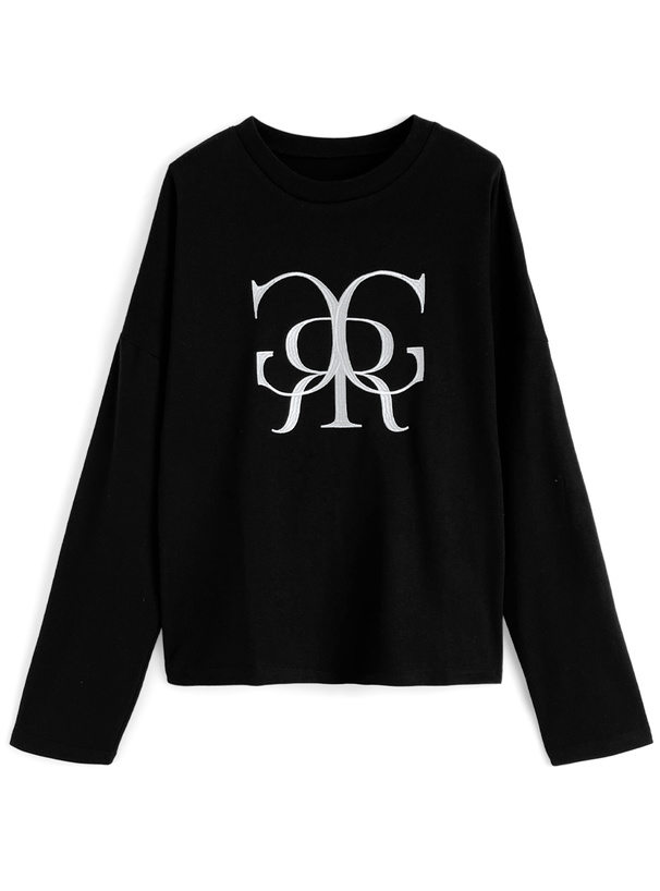 モノグラム刺繍ロンT
