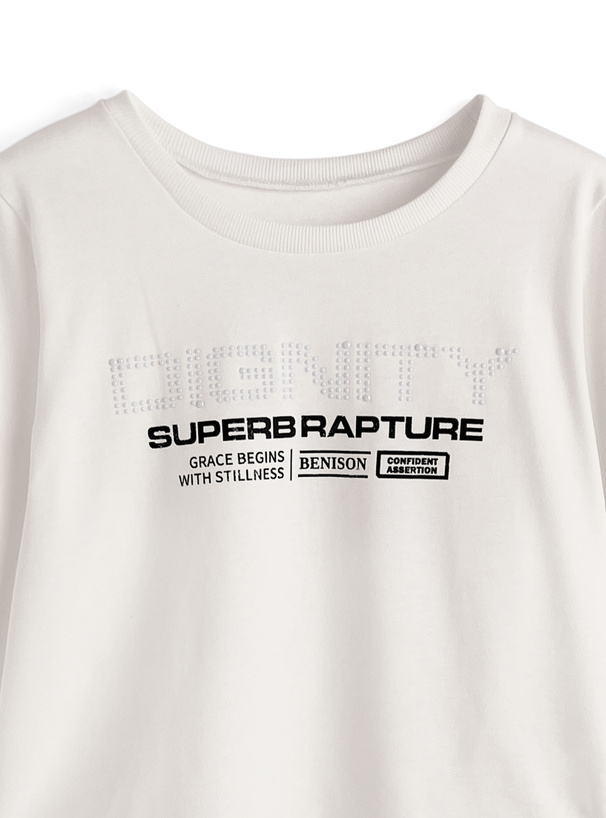 スタッズグラフィックロゴロンT