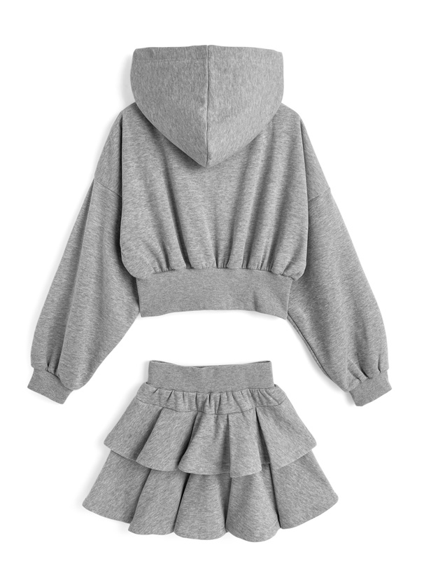 PGG◾️セットアップ◾️ トップス＆スカート　杢グレー PGG◾️セットアップ◾️ トップス＆スカート 杢グレー 【公式通販】