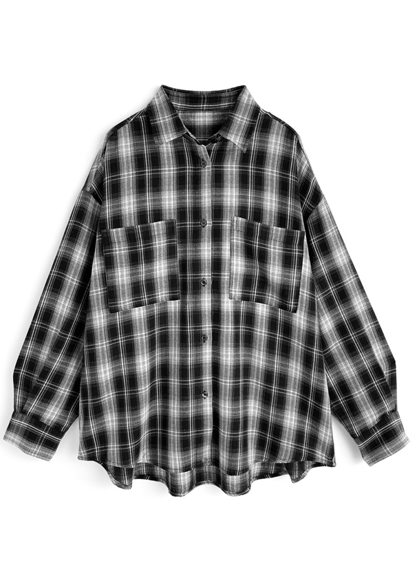 チェック柄オーバーシャツ[pm763] | レディースファッション通販の