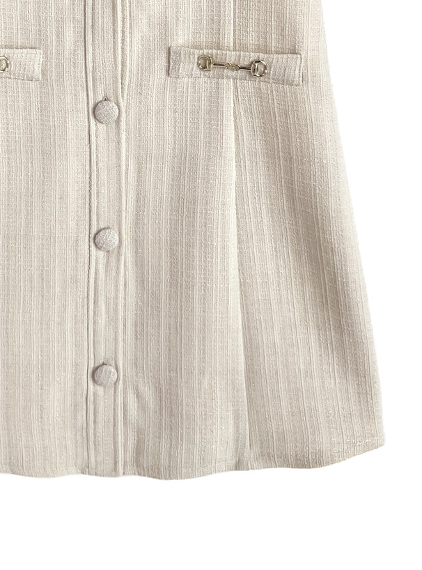 3Wayリボン・襟付きツイードミニワンピース