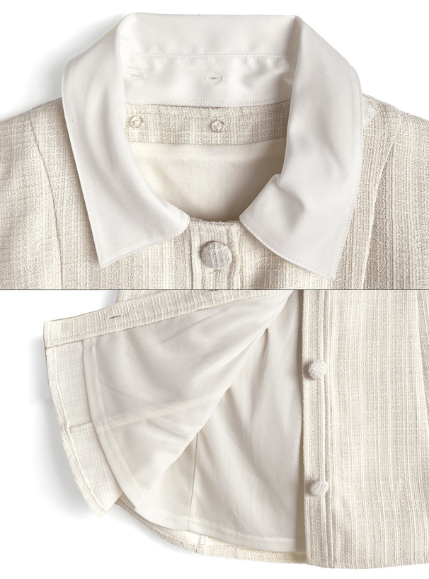 3Wayリボン・襟付きツイードミニワンピース