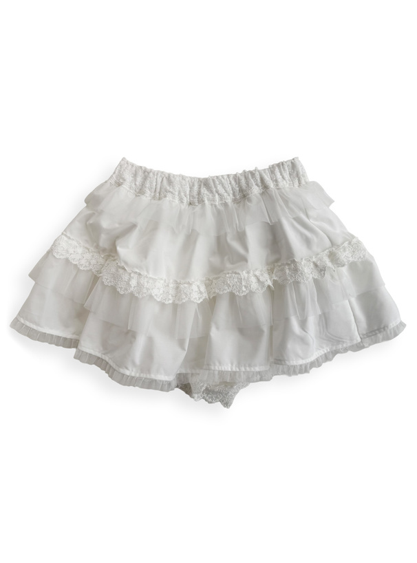 タグ付 GLOWNY ガールフレンドレースラッフルフリルミニスカート キュロット タグ付 GLOWNY ガールフレンドレースラッフルフリルミニスカート