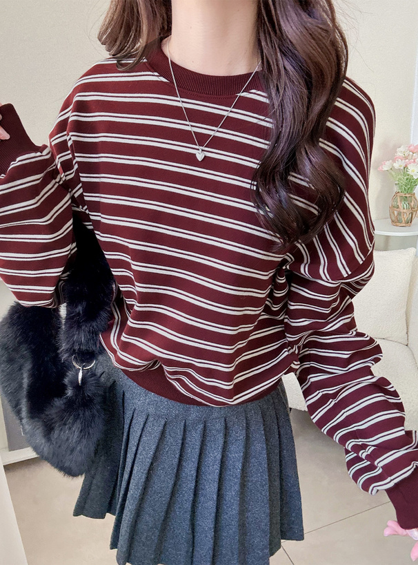 ボーダー柄トップス