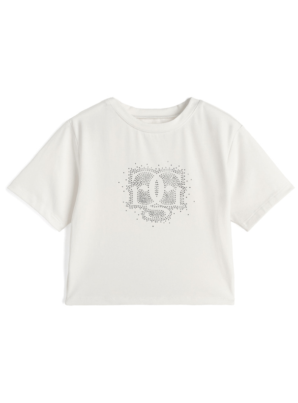 ラインストーンロゴTシャツ