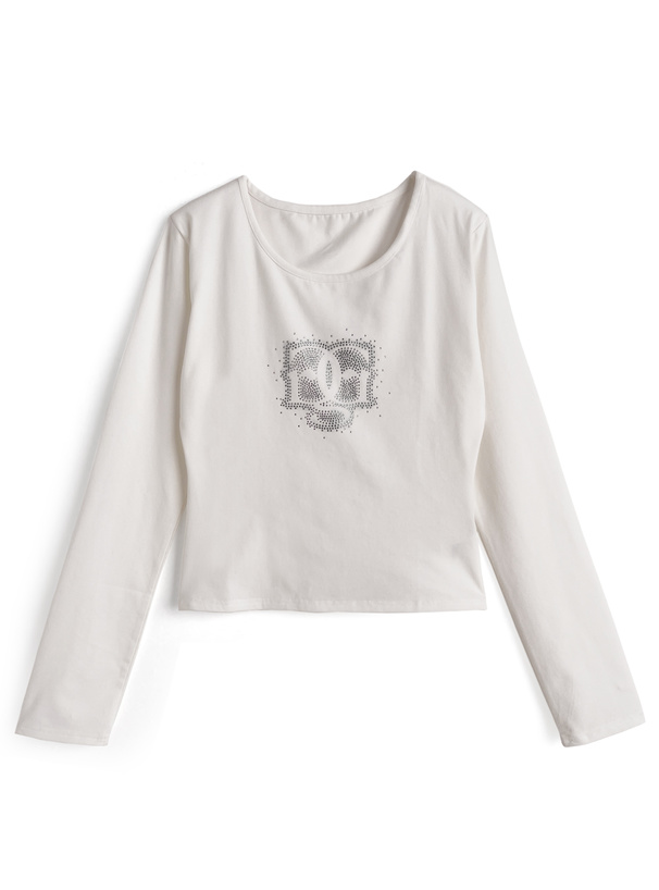 ラインストーンロゴロンT