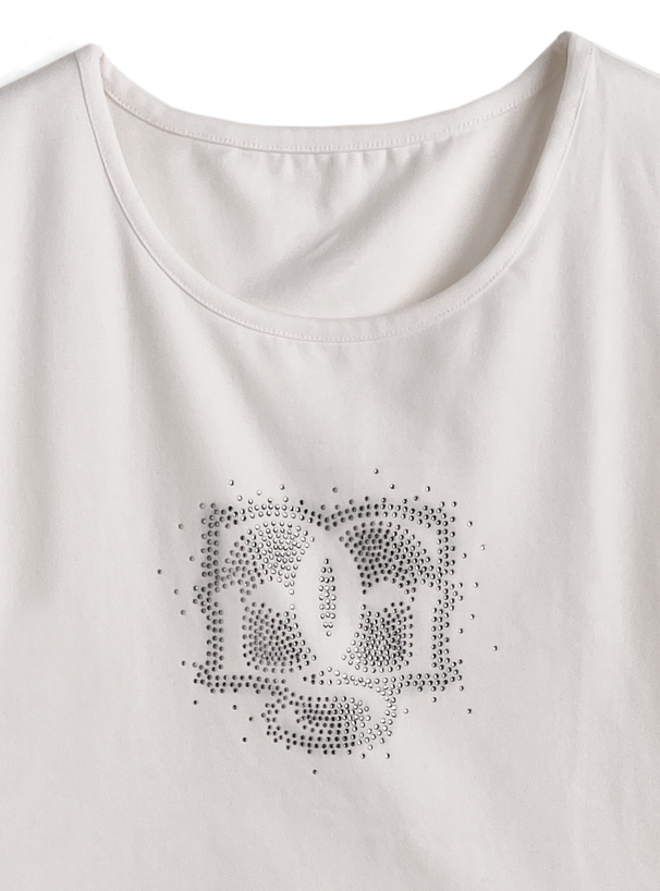 ラインストーンロゴロンT