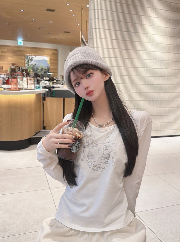 ラインストーンロゴロンT