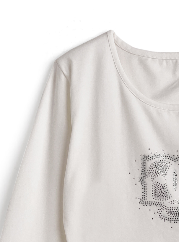 ラインストーンロゴロンT