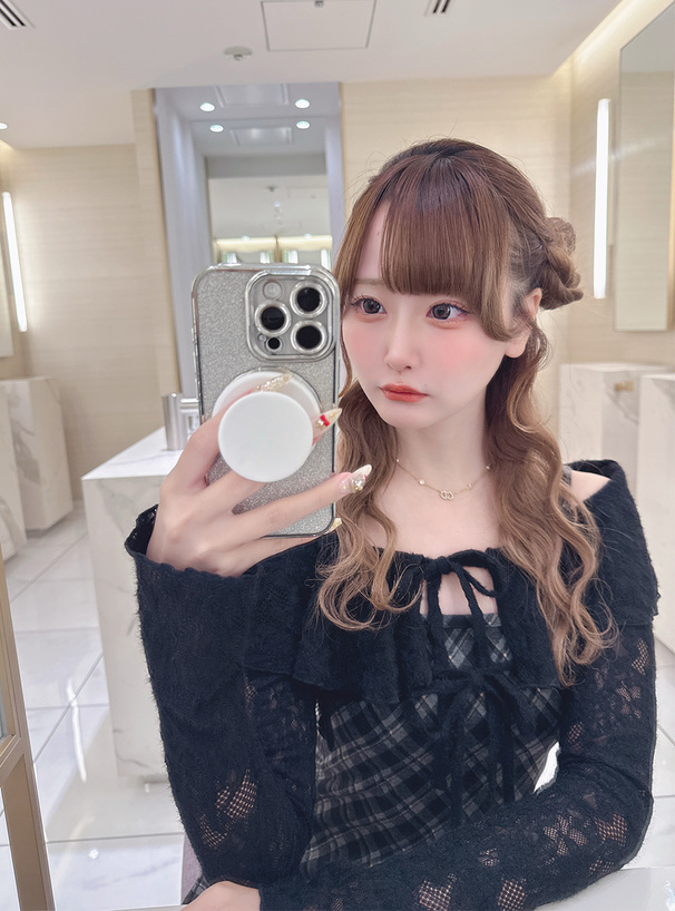 チェック柄キャミソールワンピース×レースボレロアンサンブル[pm783