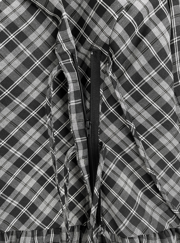 チェック柄ジャケットミニワンピース