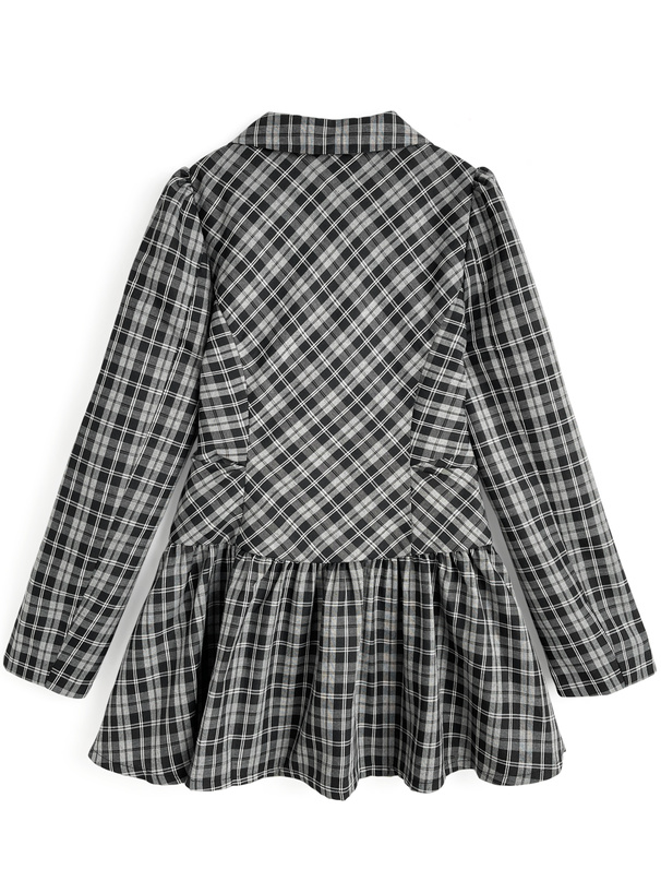 チェック柄ジャケットミニワンピース[pm787] | レディースファッション