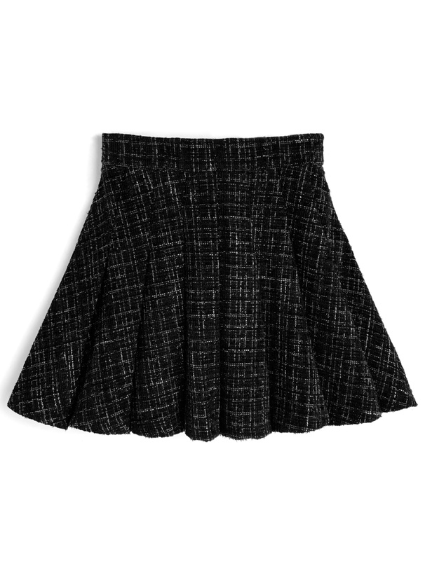 インパン裏地付きツイードプリーツミニスカート[pm792]