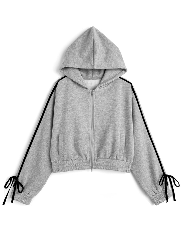 【BEARDSLEY】Aラインジップアップパーカー フレア 新品 グレー BEARDSLEY ビアズリー Aラインフレアパーカー ジップアップ 裏起毛の