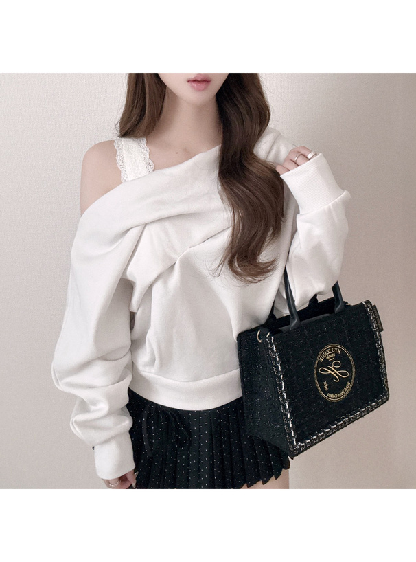 2Wayショルダーレースタックトップス