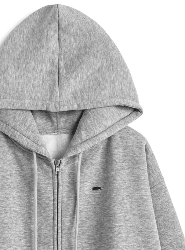 プレートダブルジップスウェットパーカー