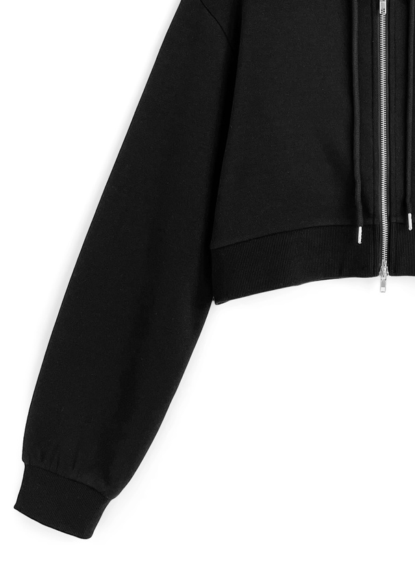 フードレースダブルジップスウェットパーカー