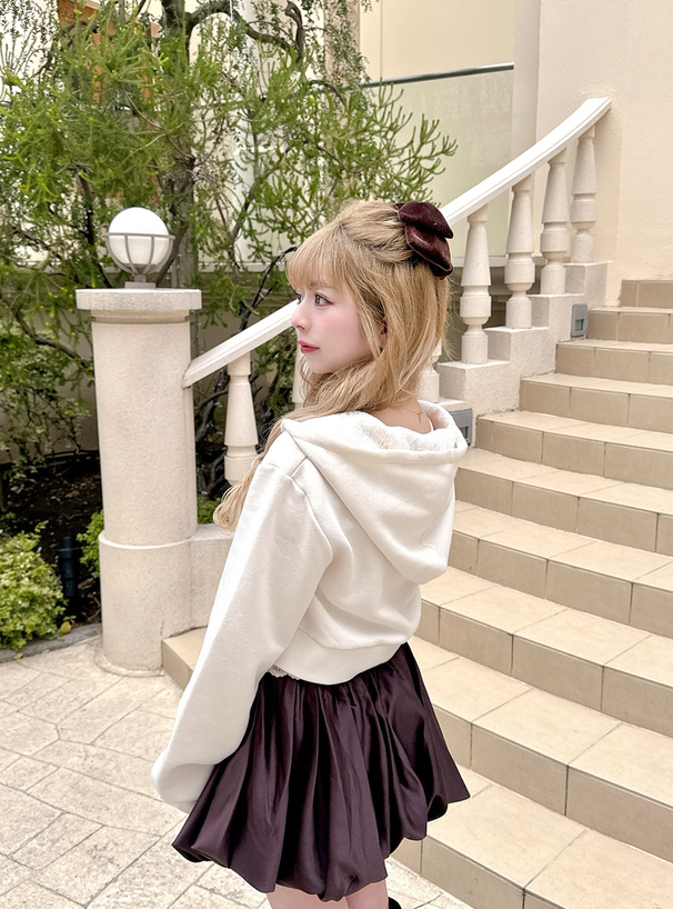 フードレースダブルジップスウェットパーカー[pm815] | レディース