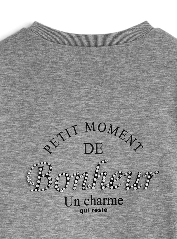 パールロゴプリントスウェットトップス