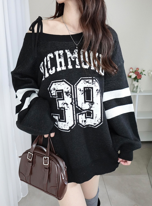 2Wayナンバーロゴニットトップス[pm819] | レディースファッション通販