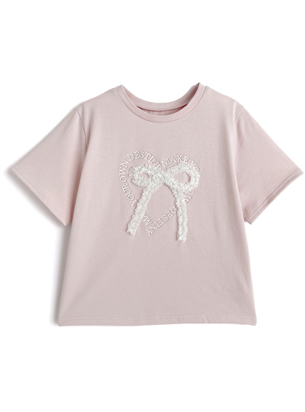 フリルリボンデザインTシャツ