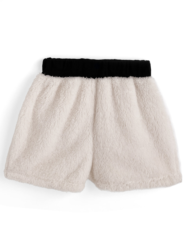 配色ロゴトップス×ショートパンツボアセットアップ[pm847