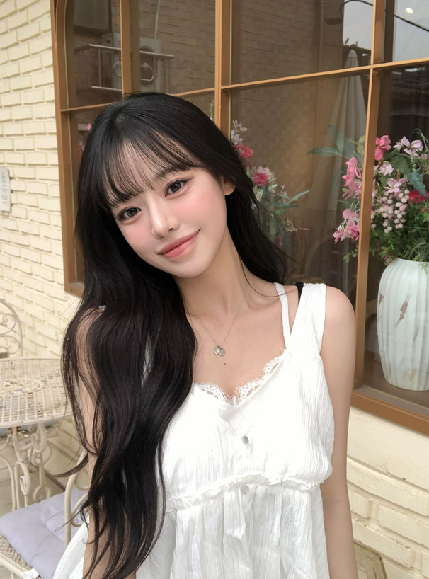 キャミソールレイヤード風レースフレアトップス