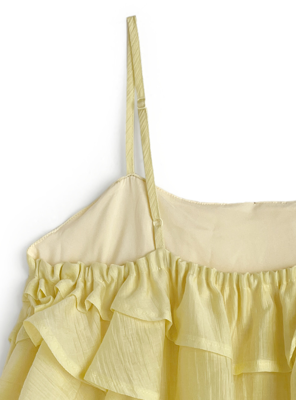 ティアードフリルキャミソールトップス