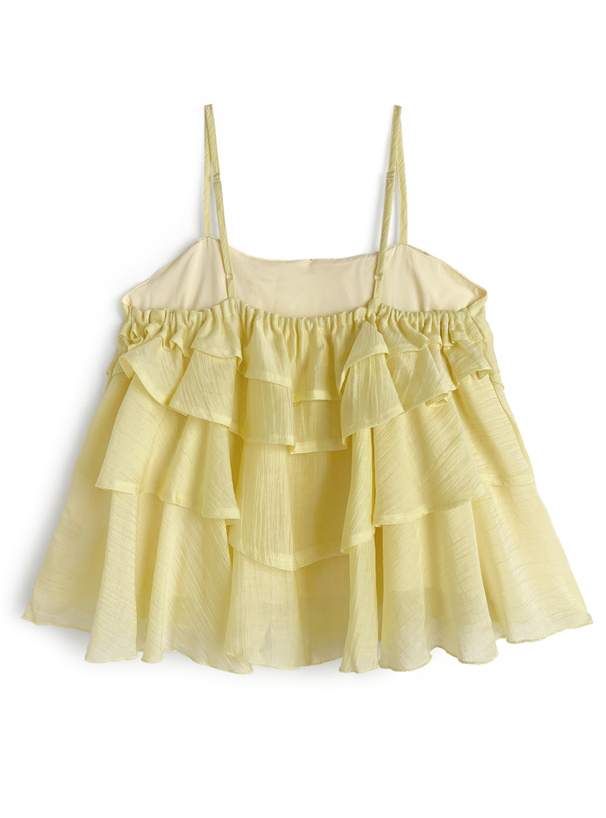 ティアードフリルキャミソールトップス