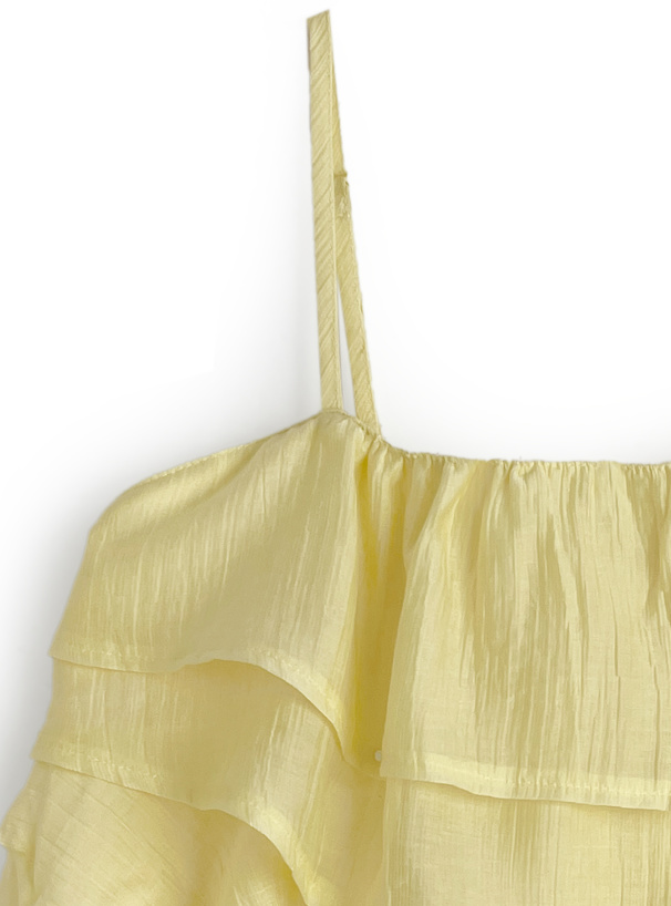 ティアードフリルキャミソールトップス