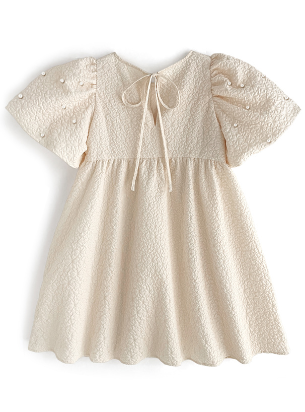 パールふくれジャガードフレアミニワンピース