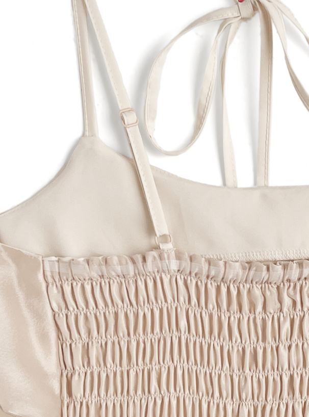 タイ付きフリルキャミソール