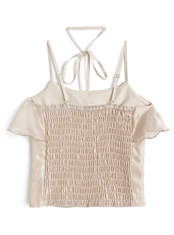 タイ付きフリルキャミソール