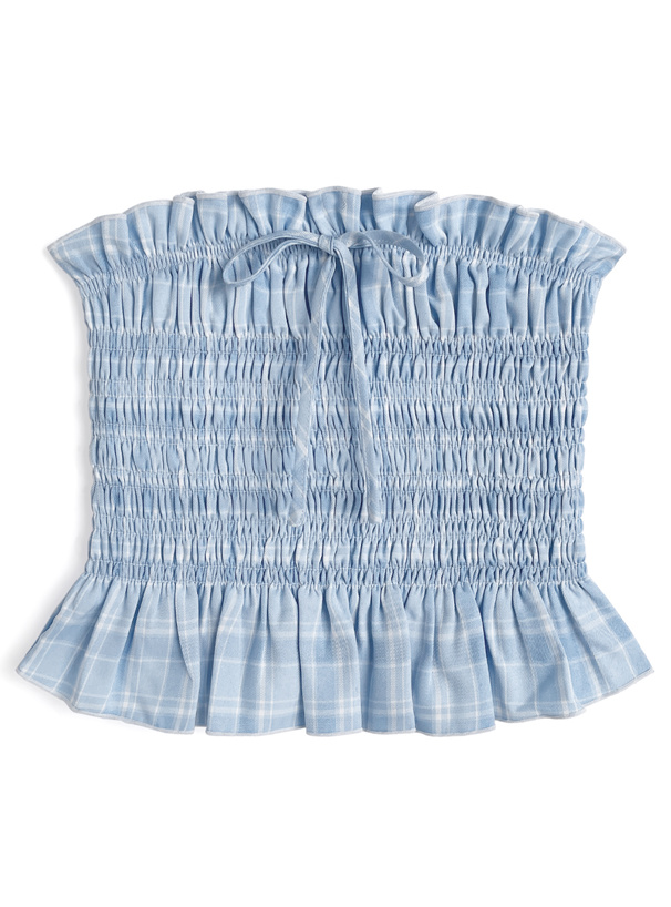 ILLIT アイリット BEB チェック柄リボンフリルベアトップ